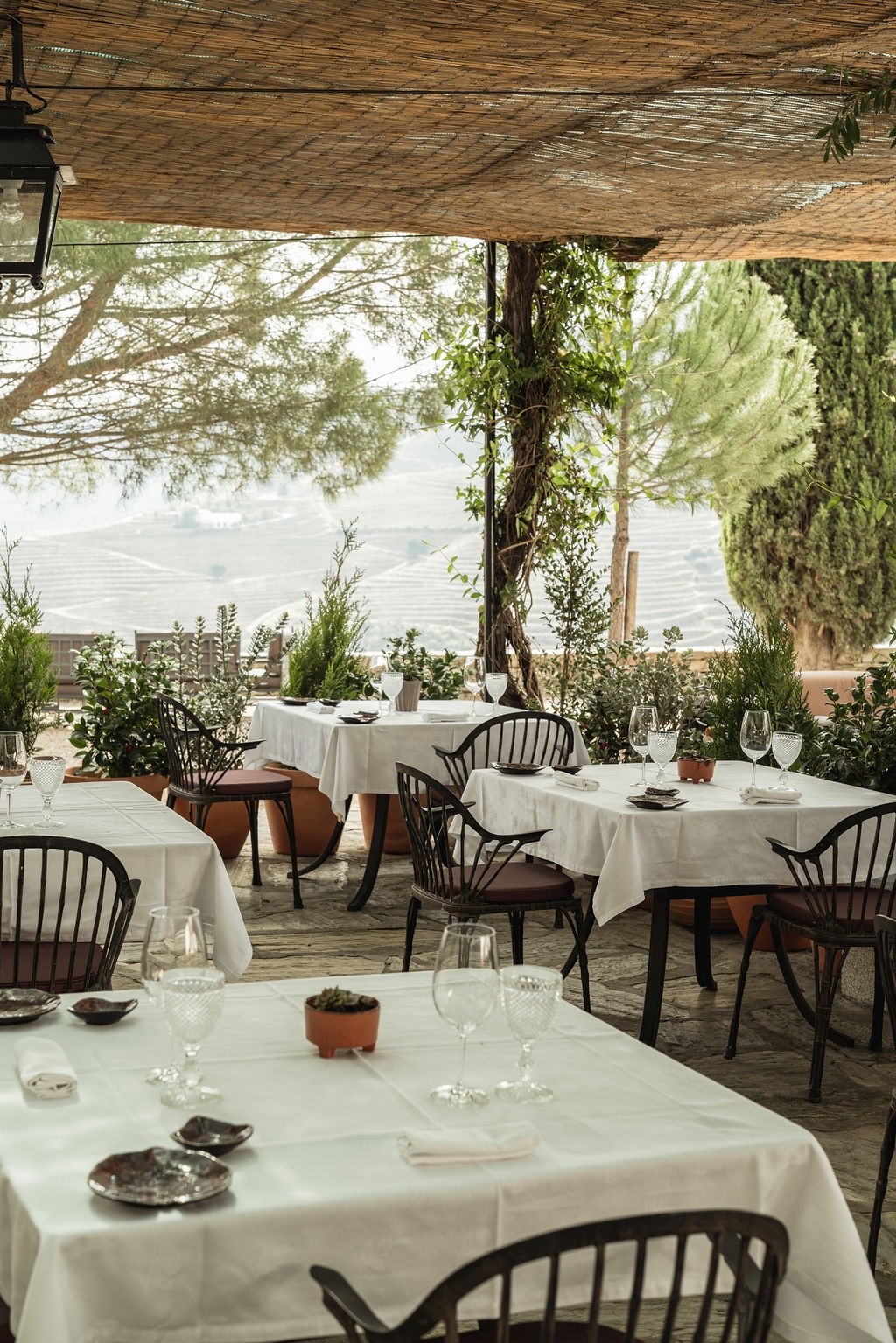 Terrace tables at Terraçu’s restaurant